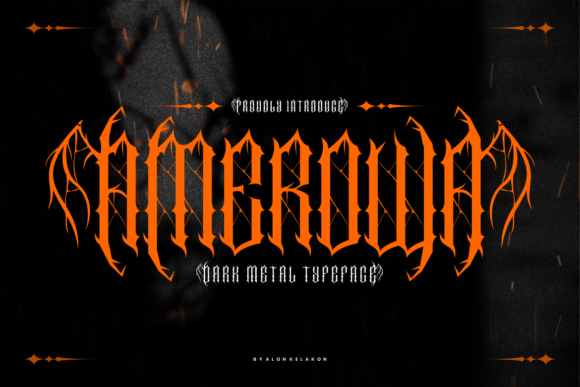 Amerowa: A Bold Blackletter Font for Makers