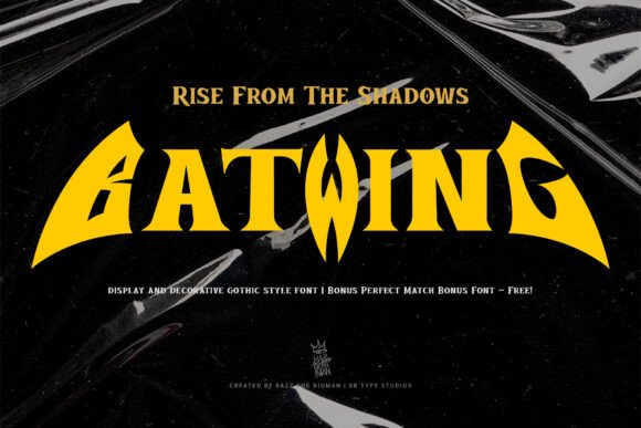 Bat Wing Typeface for Bold Brand Identity