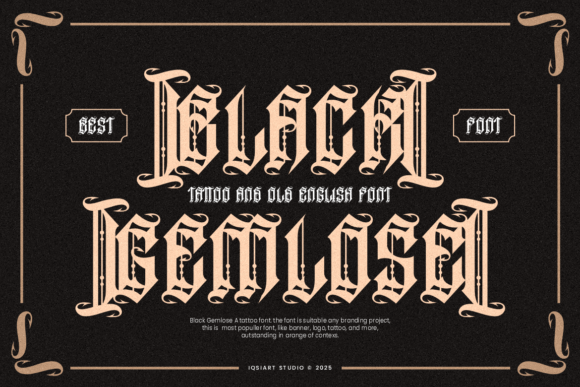 Black Gemlose Font for Bold Handmade Branding