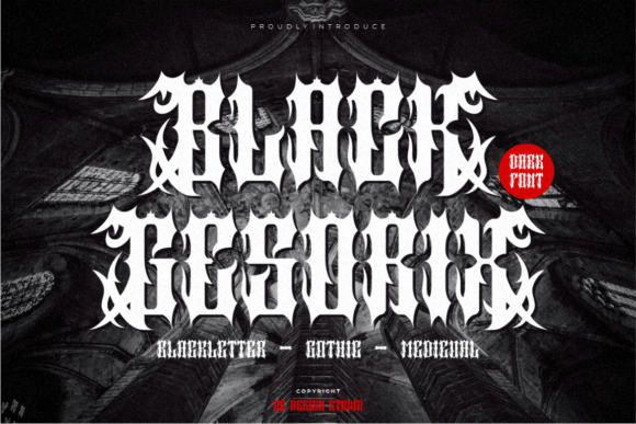 Black Gesorix Typeface for Bold Web Headers