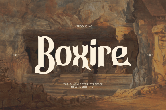 Boxire Typeface: Modern Blackletter for Branding