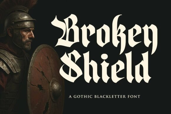 Broken Shield Font for Bold Editorial Design