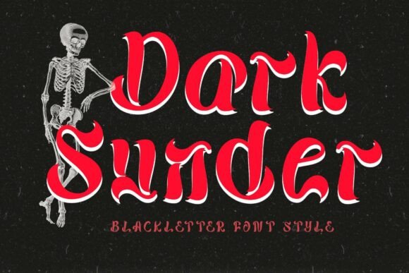 Dark Sunder Font for Edgy Craft Designs