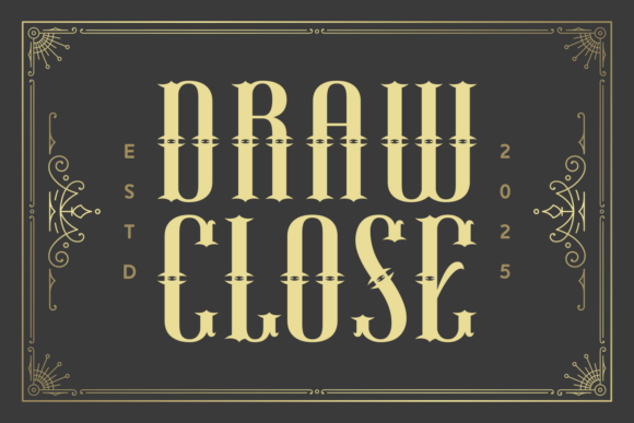 Draw Close Typeface for Handmade Brands