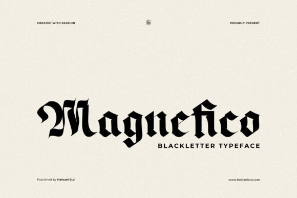 Magnefico Typeface: Bold Blackletter for Branding