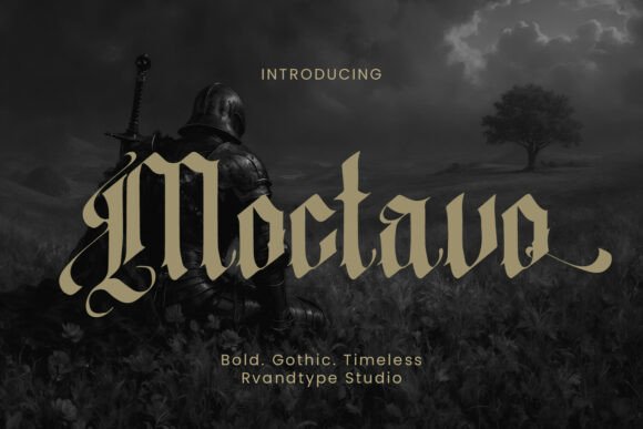 Moctavo: A Bold Blackletter Typeface for Makers