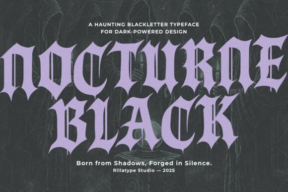 Nocturne Black Typeface Review for Gothic Branding