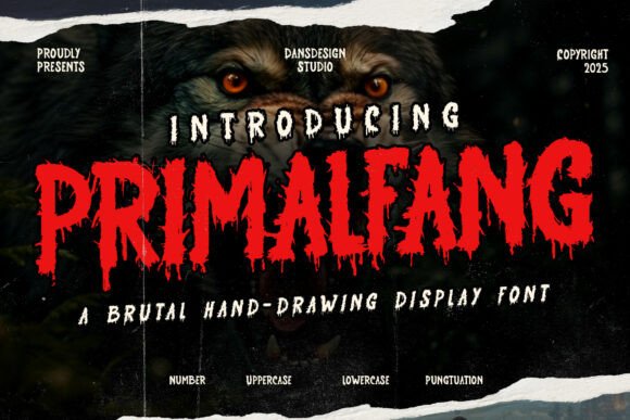 Primalfang: A Horror Display Font for Web Design