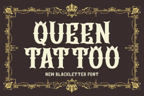 Queen Tattoo Font Review for Vintage Branding