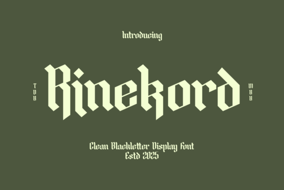 Rinekord: A Modern Blackletter Typeface for Branding
