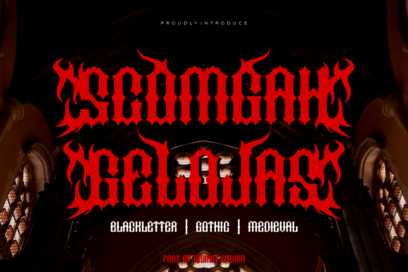 Scomgah Gelojas: A Fiery Blackletter Typeface for Bold Editorial Design