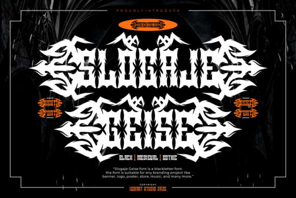 Slogaje Geise: A Bold Blackletter Typeface for Designers